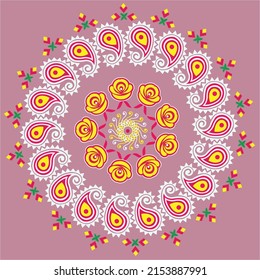 Its a floral design ,which is mostly seen in truck art work