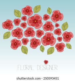 Floral designer vector illustration 
