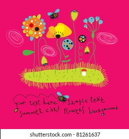 floral designs with flowers and a bee