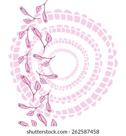 Floral design.Wedding card.