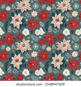 Floral Digital Design in Pattern Vector Repeat, Perfect for Fabric Printing, Artistic Works, Wallpaper, and Wrapping.
