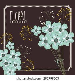Floral digital design, vector illustration eps 10
