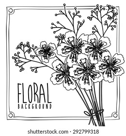 Floral digital design, vector illustration eps 10