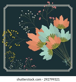 Floral digital design, vector illustration eps 10