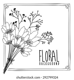 Floral digital design, vector illustration eps 10
