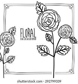 Floral digital design, vector illustration eps 10