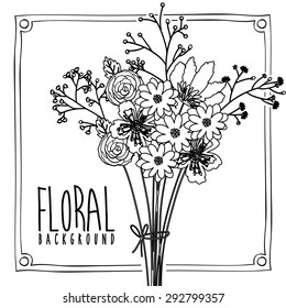 Floral digital design, vector illustration eps 10