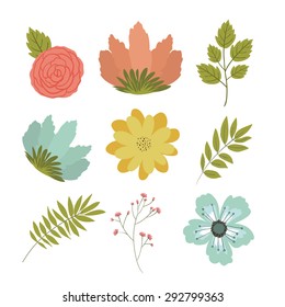 Floral digital design, vector illustration eps 10