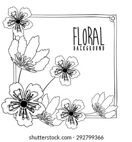 Floral digital design, vector illustration eps 10