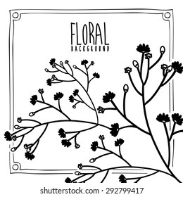 Floral digital design, vector illustration eps 10