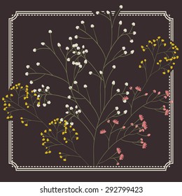Floral digital design, vector illustration eps 10