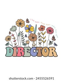 Floral director vintage Flower profession svg