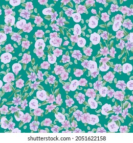 Floral sin costuras con flores rosadas. Vector