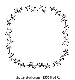 floral divider. delimiters of branch and leaf models. plant style frame.