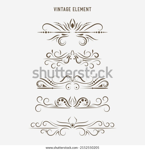 floral dividers, vintage element vector
illustration. wedding,banner element
etc.
