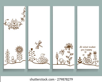 Floral doodle book-mark.