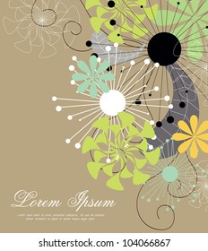 floral doodle card