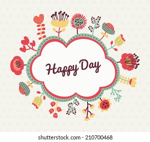 floral doodle card