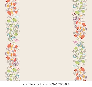 Floral doodle frame