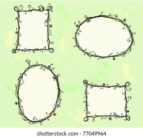 Floral doodle  frames