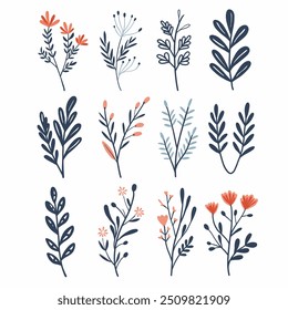 Floral doodle freehand drawing vector illustration.