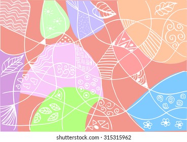 floral doodle hand drawn