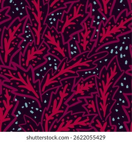 floral doodle pattern. batik seamless pattern. colorful leaf pattern.