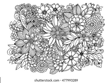 Download Flowers Coloring Pages Images Stock Photos Vectors Shutterstock