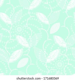 Floral doodle  seamless pattern.