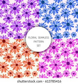 Floral doodle seamless pattern. Colorful illustration for boho style, spring design.