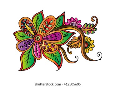 Floral. Doodle style.