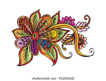 Floral. Doodle style.