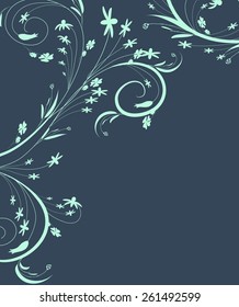 floral doodle, floral texture