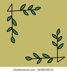 Floral doodles frame border vector
