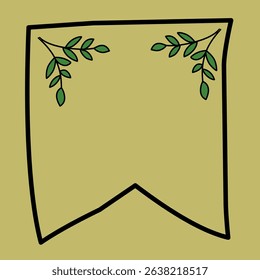 Floral doodles frame border vector