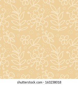 floral  doodles Seamless Pattern