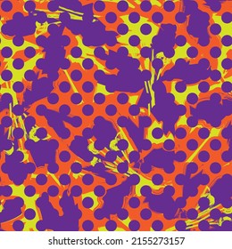 Floral dotted seamless pattern design for fashion textiles and graphics