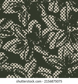 Diseño de patrones sin fisuras con puntos florales para textiles y gráficos de moda