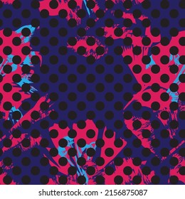 Floral dotted seamless pattern design for fashion textiles and graphics