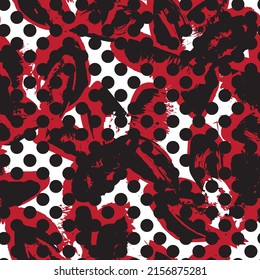Floral dotted seamless pattern design for fashion textiles and graphics