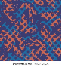 Diseño de patrones sin fisuras con puntos florales para textiles y gráficos de moda