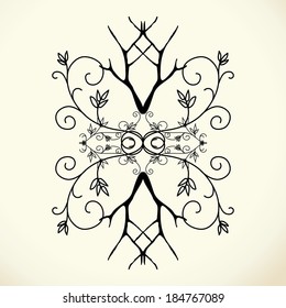 floral drawing vector, EPS 10