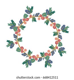 Floral drawing vector set. Vector illustration.