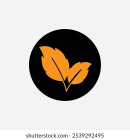 Icono de Vector seco floral, ilustración de icono de hoja
