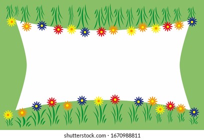 floral Easter card or invitation for a garden party