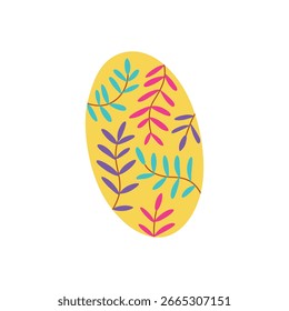 floral easter ovo elemento decorativo