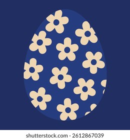 Floral Easter Egg – Minimalist Spring Egg with Flowers Vector for Cricut, Stickers, and Printable Decor