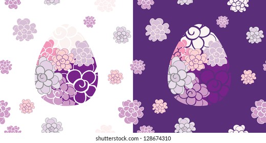 Floral Easter egg pattern