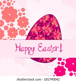 floral Easter egg - Vector illustration