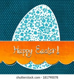 floral Easter egg - Vector illustration